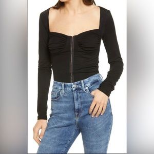 Reformation Lime Corset Crop Top